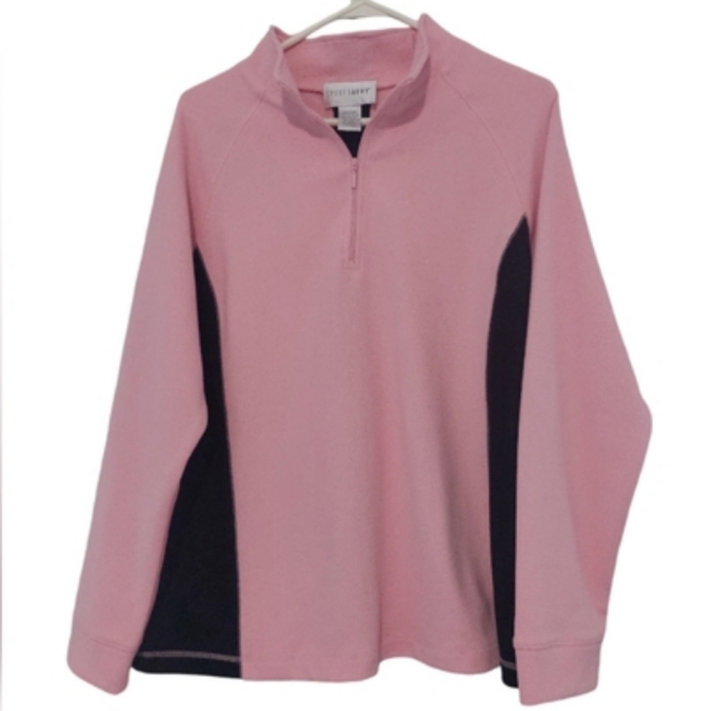 Sport Savvy Womans Pink Black Pullover Shirt Size Medium Normcore